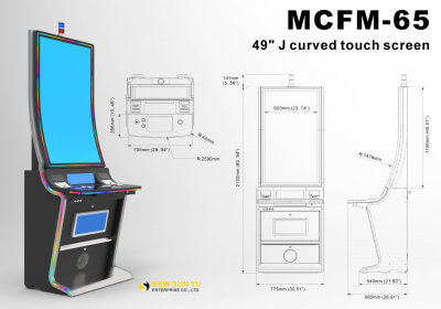 Latest 43" &49" Curve gaming slot cabinet suitable for your casino slot games